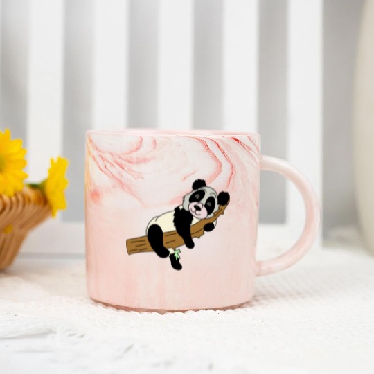 Little sleeping panda Marble Mugs