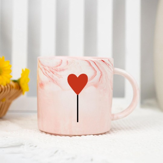 Heart Popsicle Heart Lollipop Heart Valentines Day Marble Mugs