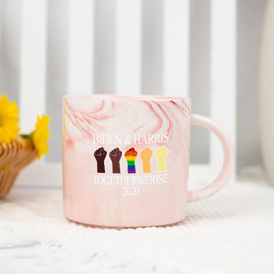 Joe Biden Kamala Harris LGBT Biden Harris 2020 Marble Mugs