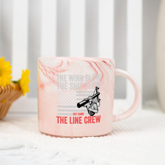 Funny Electrical Lineman Saying Thank A Lineman Marble Mugs