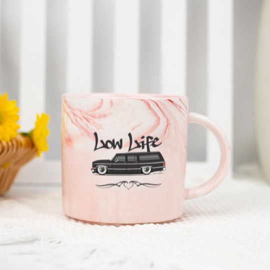 LOWLIFE Midnight Black Marble Mugs