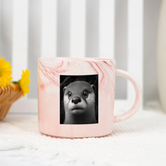 Fashionable Otter Design Cool Sea Otter With Blue Marble Mugs