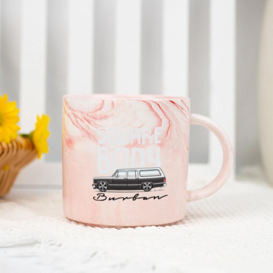 square body Frost White Marble Mugs