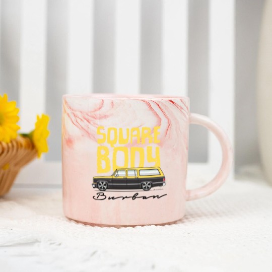 square body Colonial yellow Marble Mugs