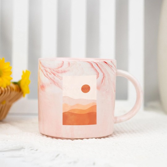 Responsive Abstract warm Deser, inspirational mean Marble Mugs