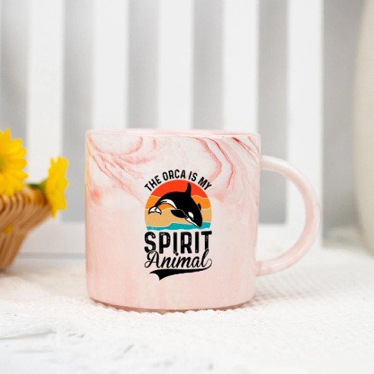 The Orca My Spirit Animal Marble Mugs