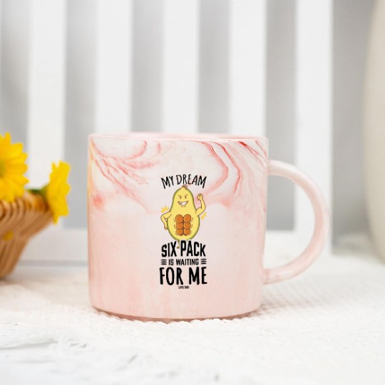 Avocado Bodybuilding Gym Fitness Marble Mugs