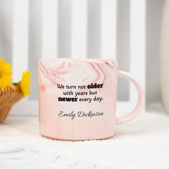 Emily Dickinson quotes Marble Mugs