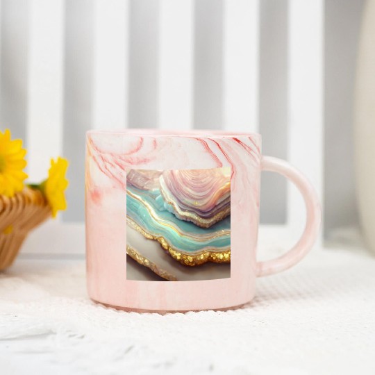 Pastel Agate Geode Stone Marble Mugs