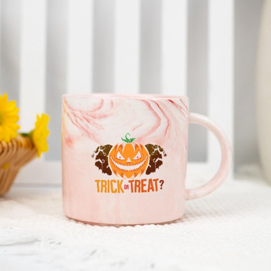 Trick or Treat - Halloween pumpkin Marble Mugs