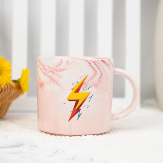 lightning bolt Marble Mugs