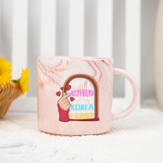 Korean Marble Mugs, I Have A Boyfriend Who Is My Bias