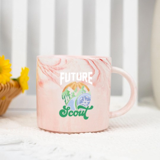 Future Scout Outdoor Hiking Scouting Scouts Marble Mugs