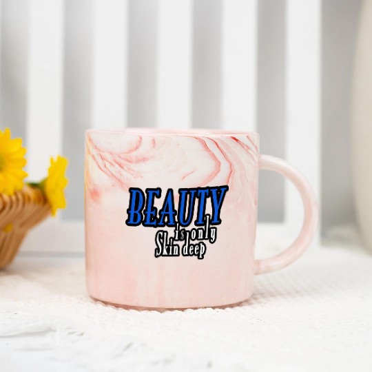 beauty is only skin deep Marble Mugs