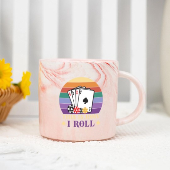 Poker Casino Poker Player Gambling Roulette Gift Marble Mugs