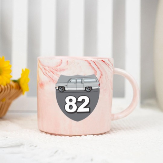 82 Light Silver Marble Mugs