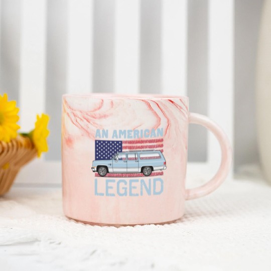 legend Light Blue Marble Mugs