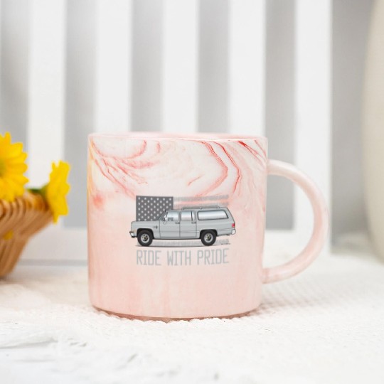 ride Light Silver Marble Mugs