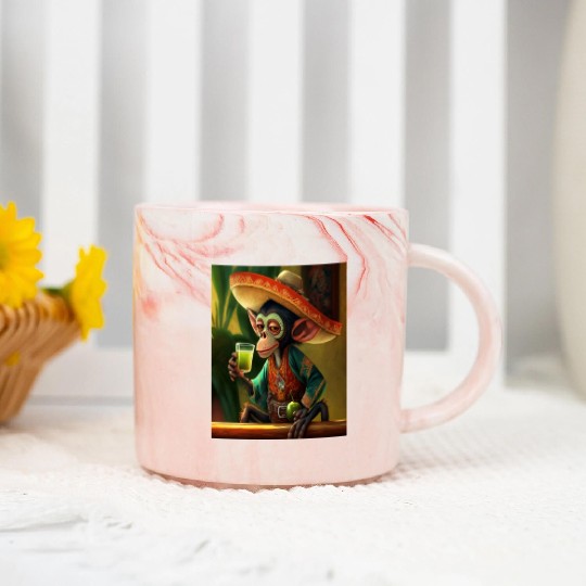 Spider Monkey Animal Lovers Mexican Cowboy Spider Marble Mugs