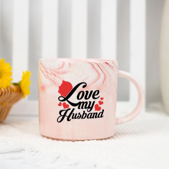 I love my husband Marble Mugs