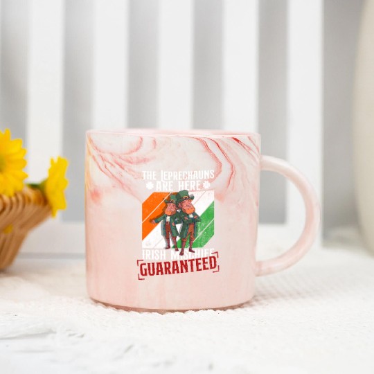 The Leprechauns Are Here Irish Mischief Guaranteed Marble Mugs