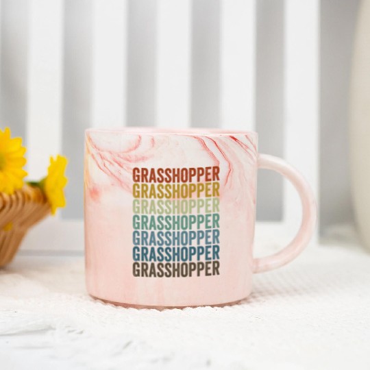 Grasshopper Entomologist Insect Lover Grasshopper Marble Mugs