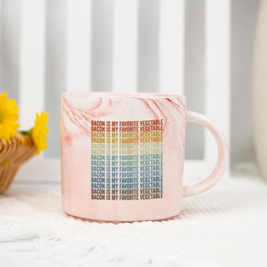 Bacon Is My Favorite Vegetable Bacon Lover Marble Mugs