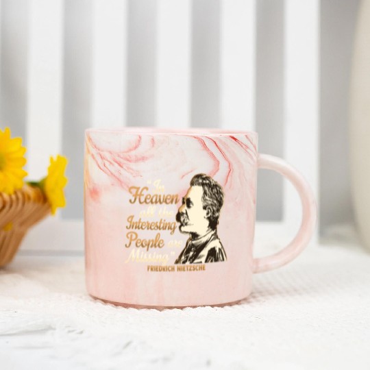 Nietzsche Quote Design for a Philosophy Student Marble Mugs