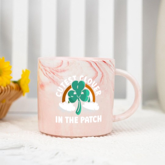 Cutest Clover In The Patch - St Patricks Day Irish Marble Mugs