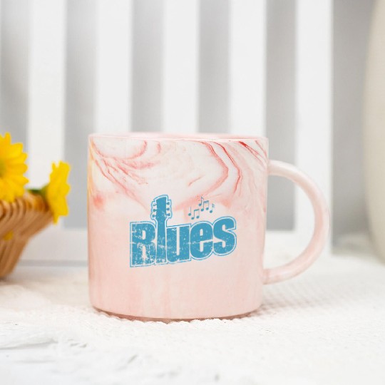 Blues Music Chicago Trumpet Marble Mugs