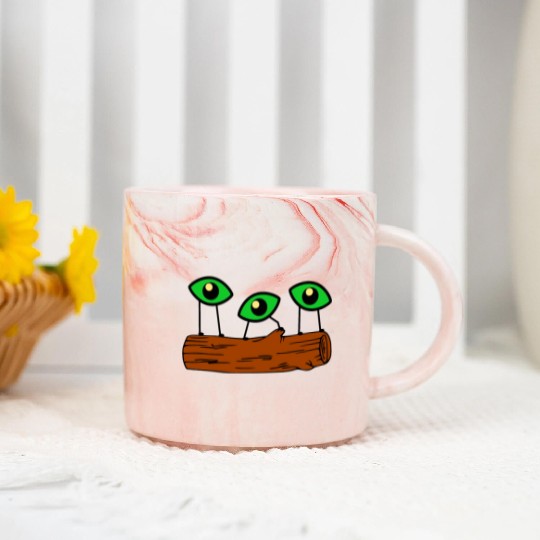 Eyes On Log Marble Mugs