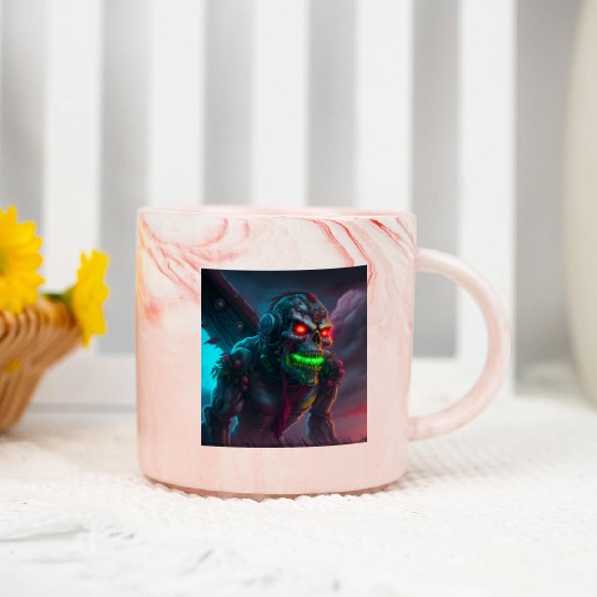ZOMBIE IRON MAIDEN (version 15) Marble Mugs