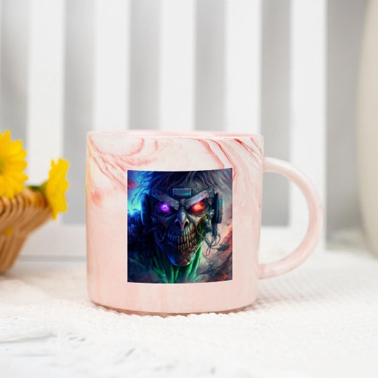 ZOMBIE IRON MAIDEN (version 12) Marble Mugs