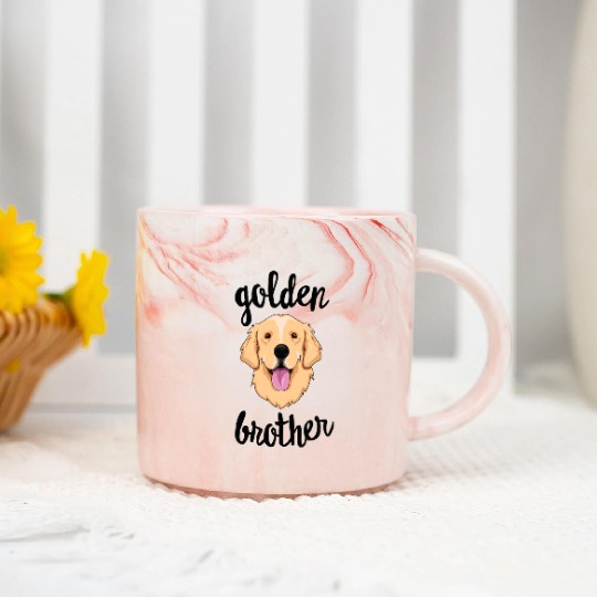 Golden Retriever Brother Sibling Family Dog Marble Mugs