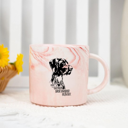Loved by a German Shorthaired Pointer dog mom Marble Mugs