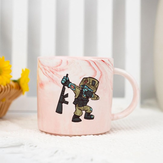 Zombie soldier dub Zombie soldier dub inspiration Marble Mugs