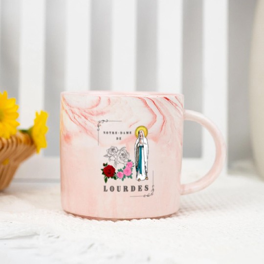 OUR LADY OF LOURDES Marble Mugs