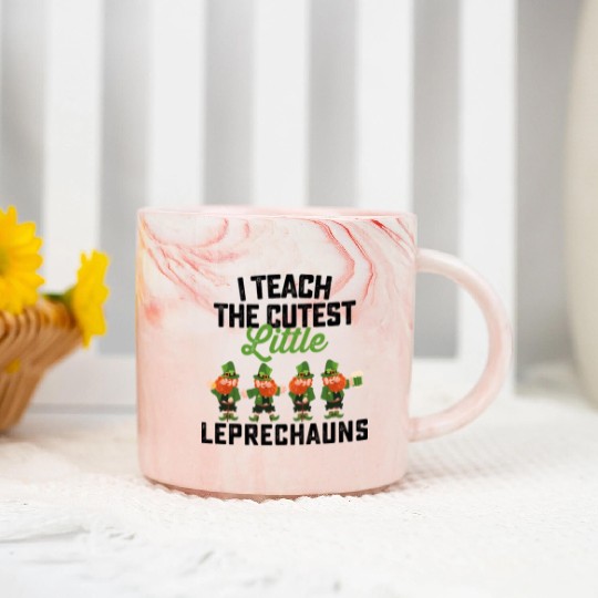 I Teach The Cutest Little Leprechauns Marble Mugs