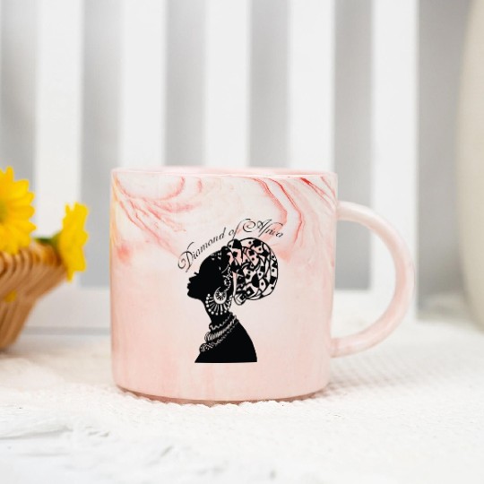 Diamond of Africa black power Marble Mugs