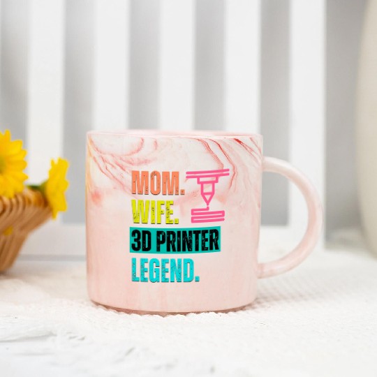 Mom Wife 3D Printer Legend Marble Mugs