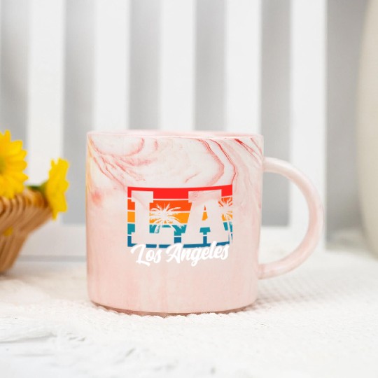 Los Angeles LA California Gift Marble Mugs