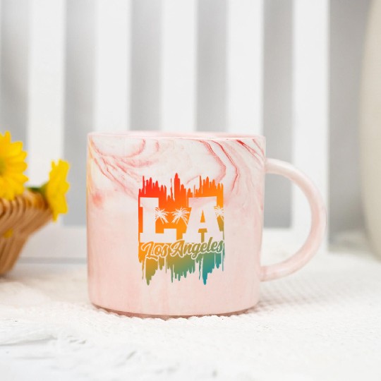 Los Angeles LA California Gift Marble Mugs