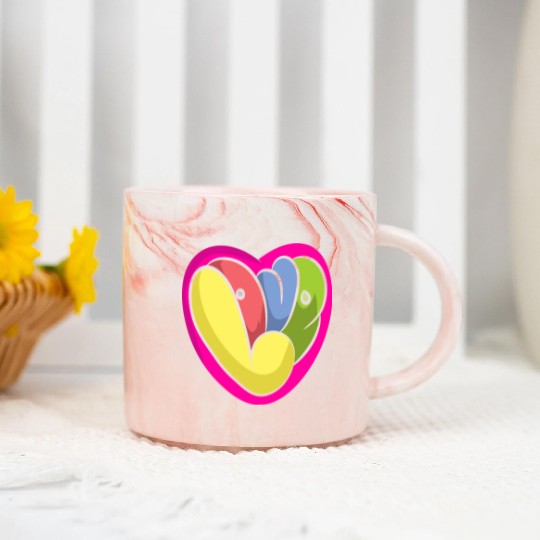 Love Heart Marble Mugs