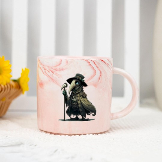 Lil' Plague Doctor Marble Mugs