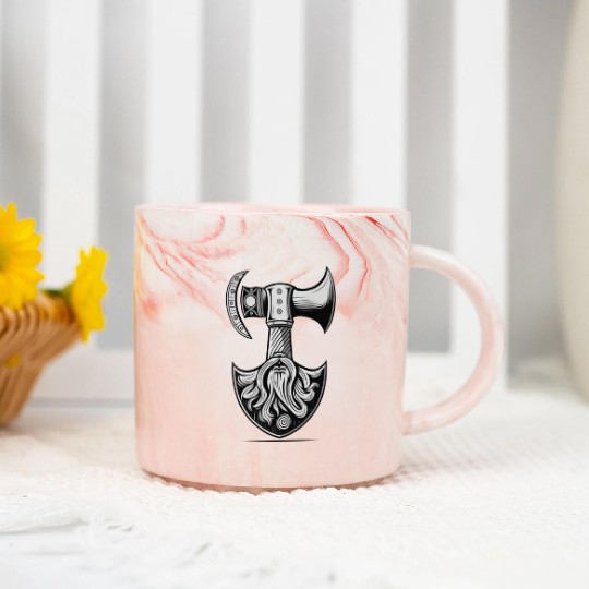 Odin Viking Ax Axe Valhalla Norman Norse Marble Mugs