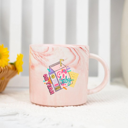 OH YEAH 90s BABY Marble Mugs