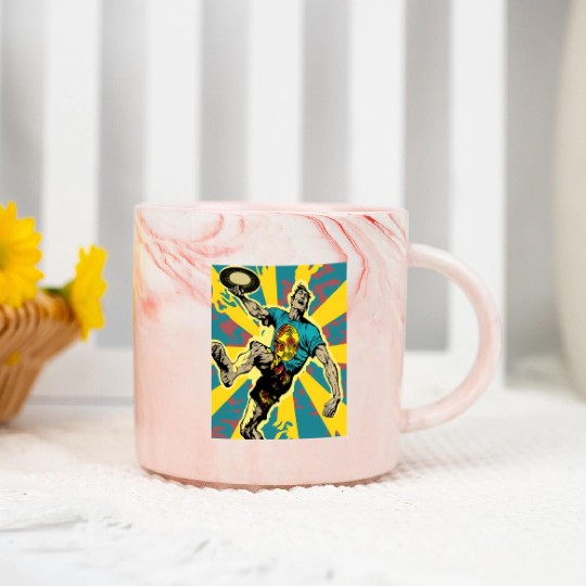 Ultimate Frisbee Retirement Appreciation Pop Art Marble Mugs