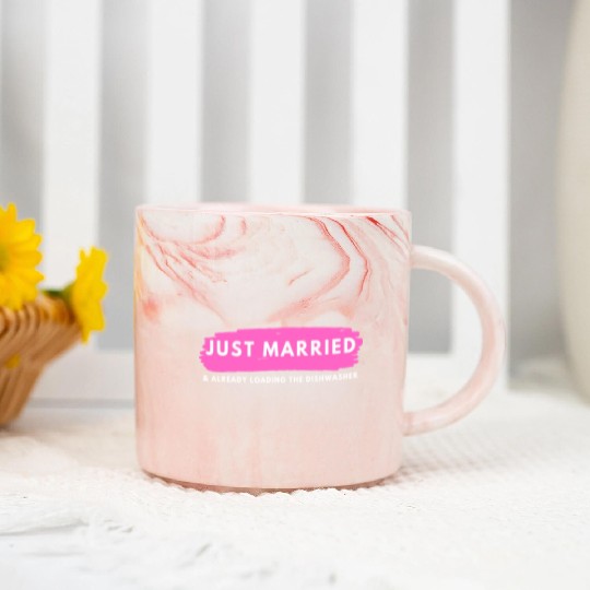 Just Married Marble Mugs