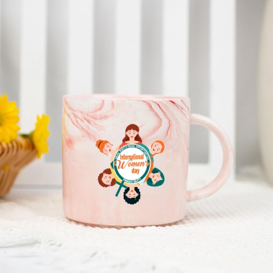 International Women's Day: Embrace Equity Marble Mugs