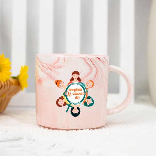 International Women's Day: Equality, Embrace Equit Marble Mugs